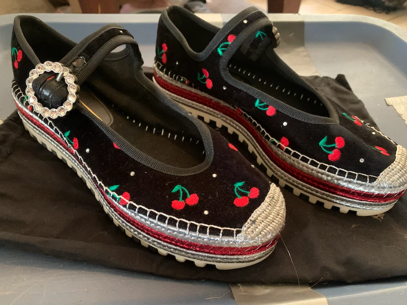 Marc Jacobs Cherry Espadrille Flats