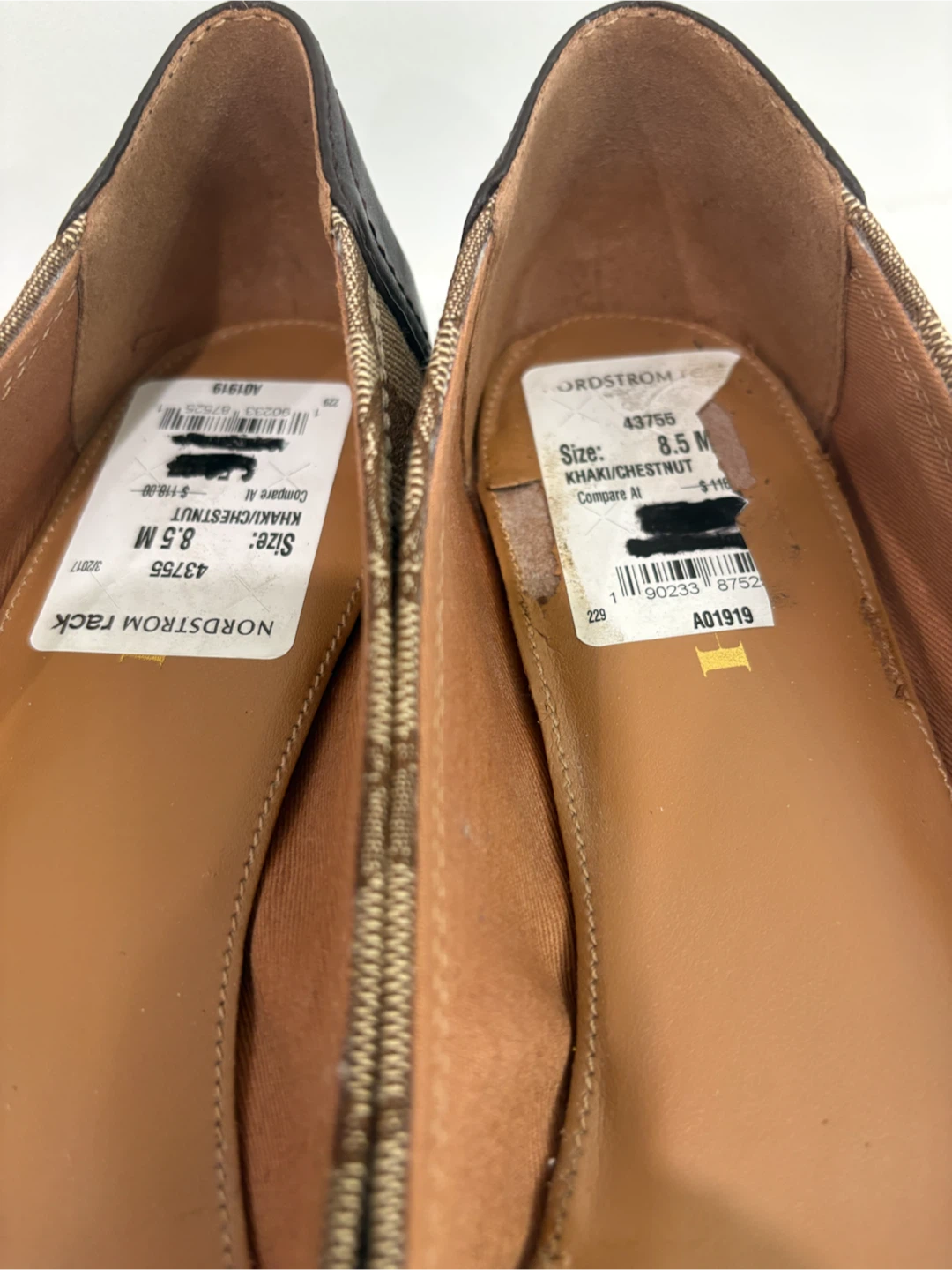 Coach Chelsea Signature Canvas Brown Leather Flats 8.5 - photo 5