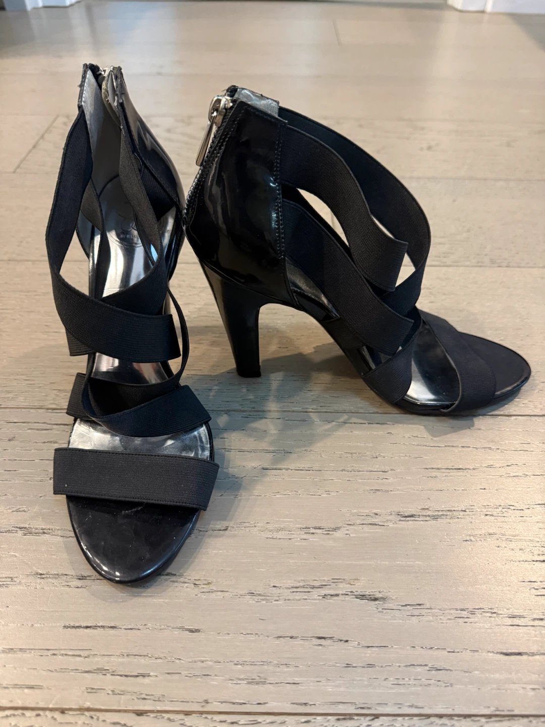Jessica Simpson Black Strappy Heels Size 8