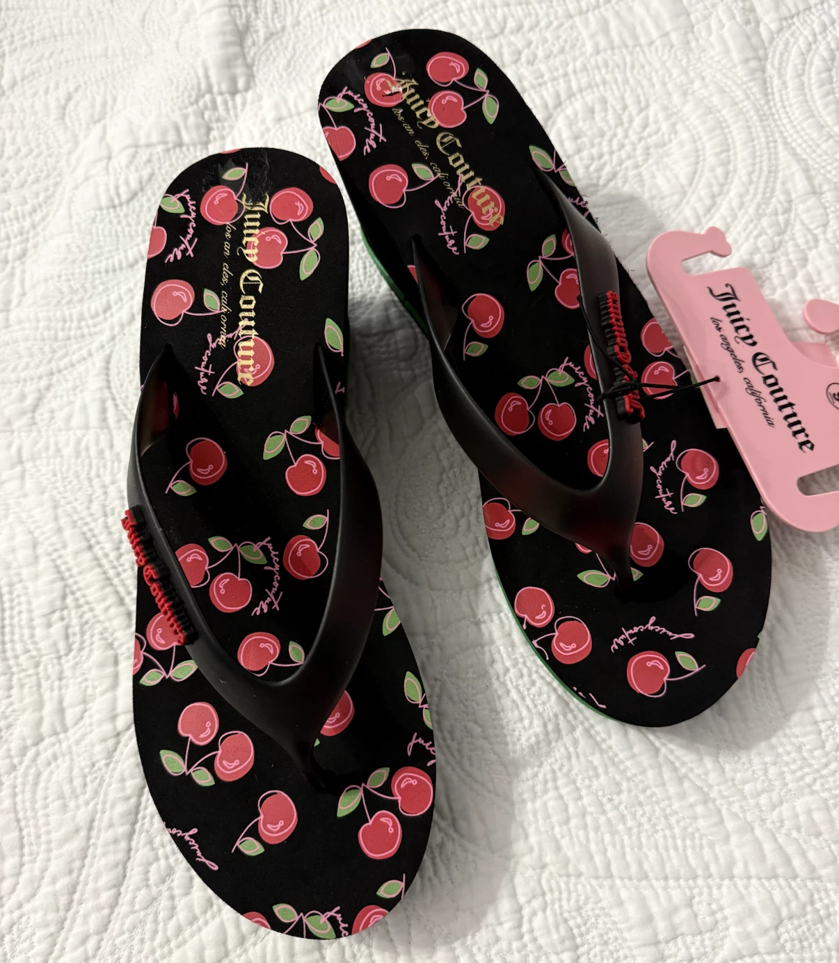 Juicy Couture Cherry Wedge Flip Flops - photo 3