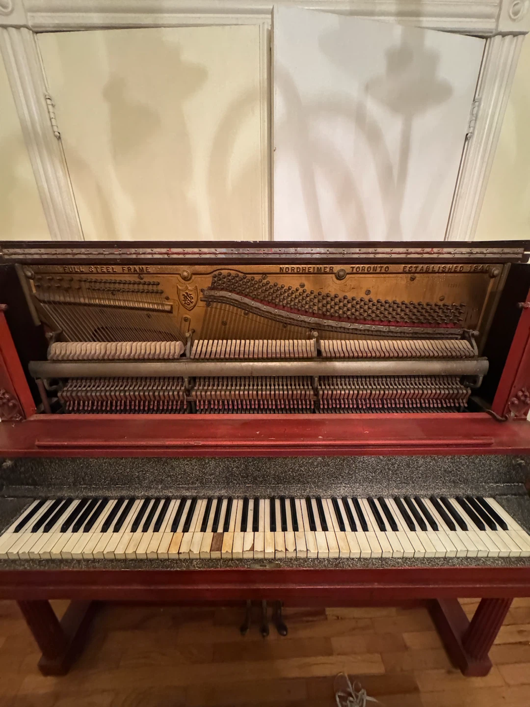Nordheimer Upright Piano - Red - photo 3