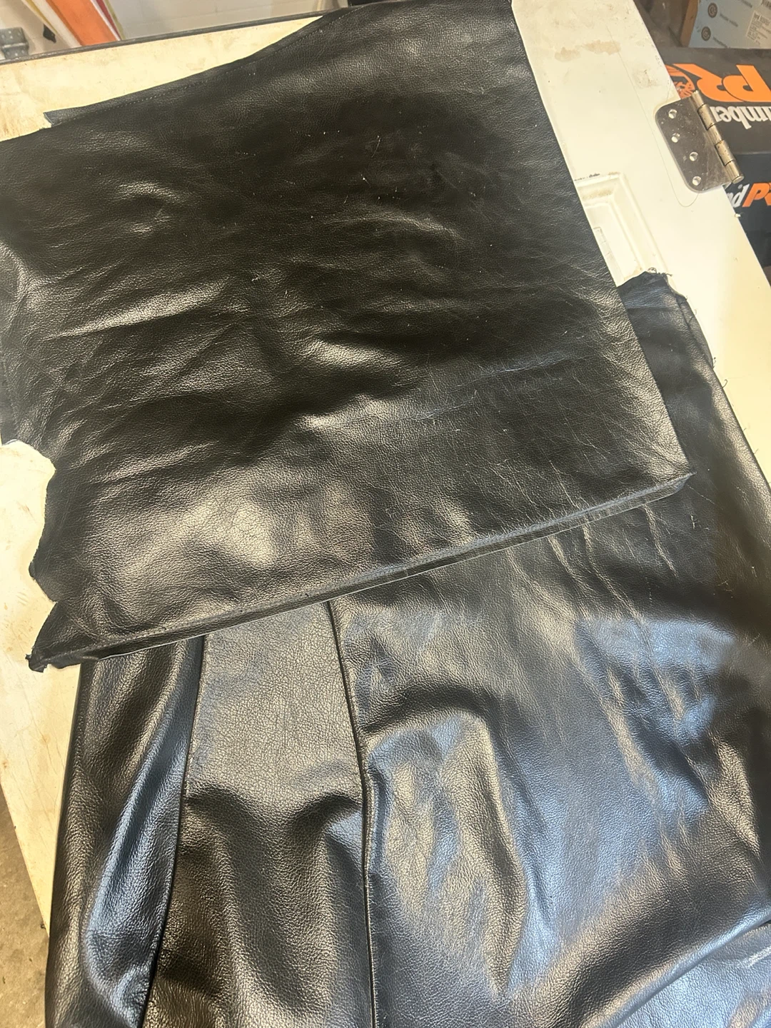 Black Faux Leather Fabric Sheets - photo 2
