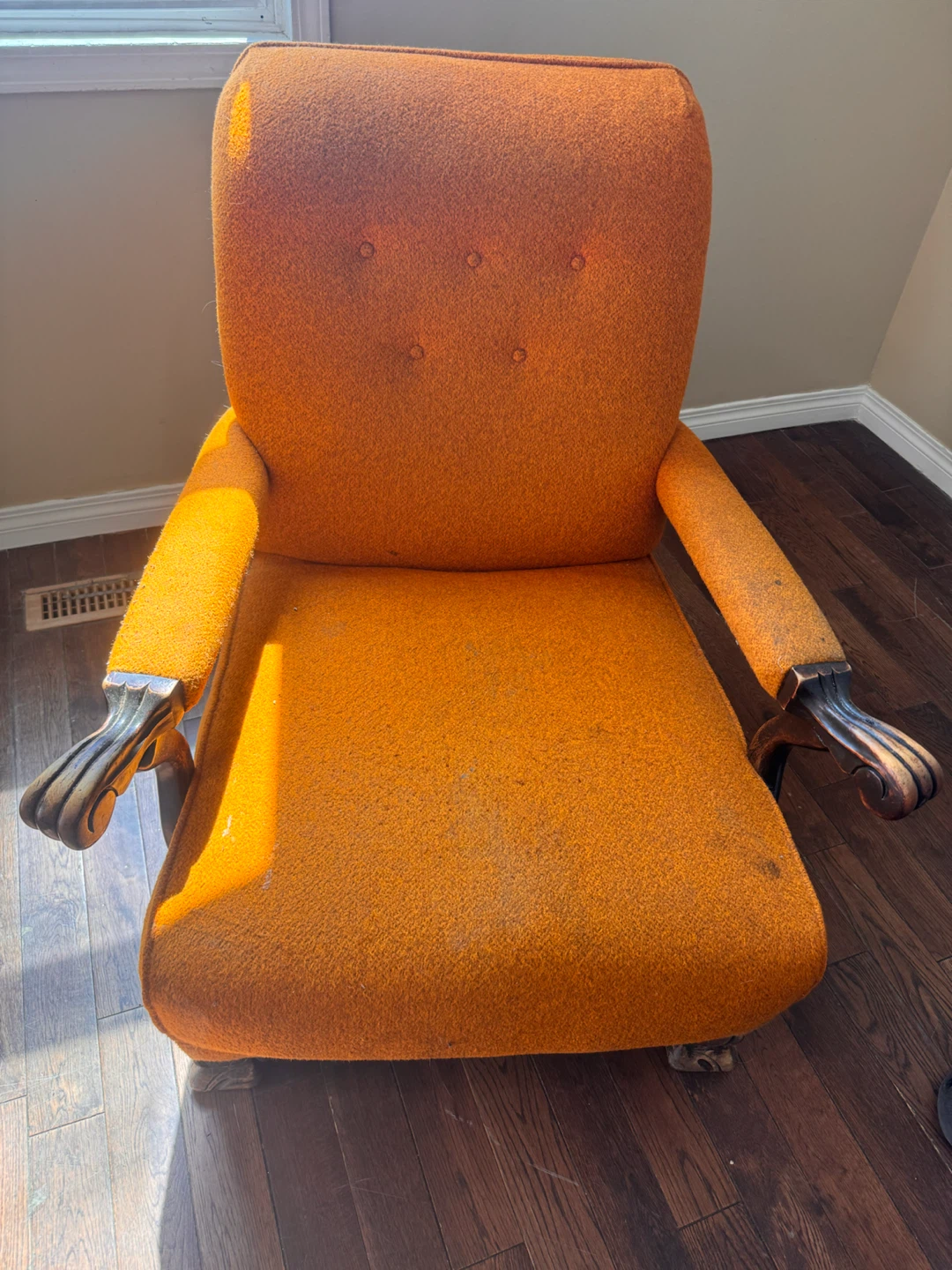 Orange Upholstered Armchair - photo 2