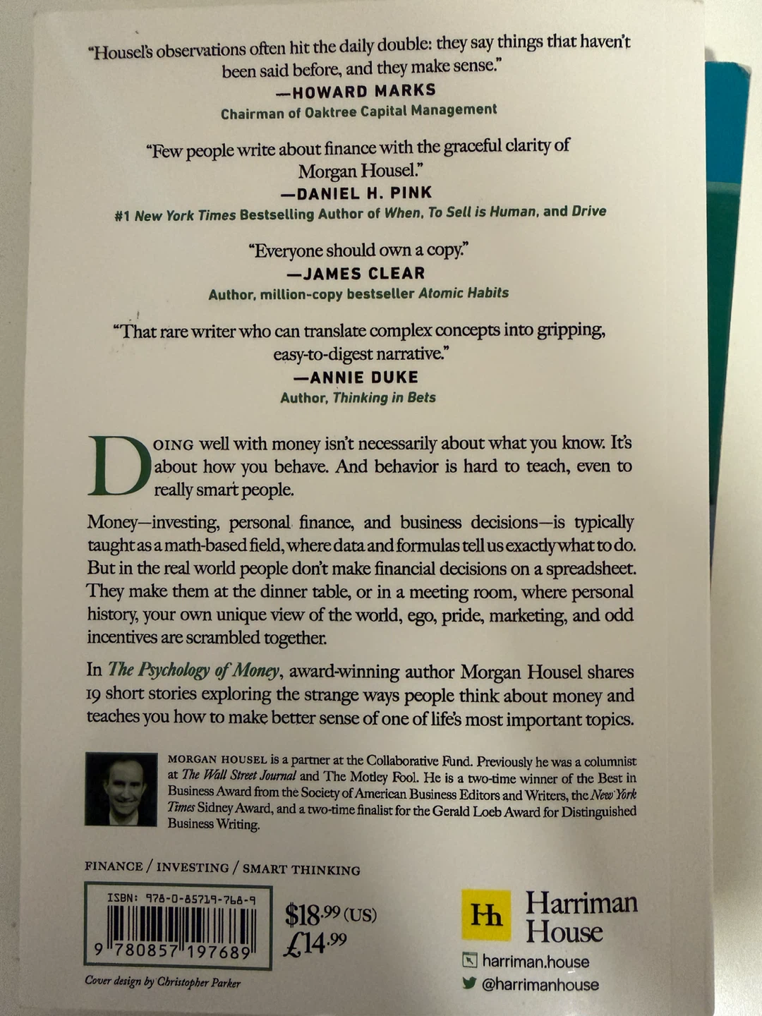 The Psychology of Money by Morgan Housel Book - photo 2