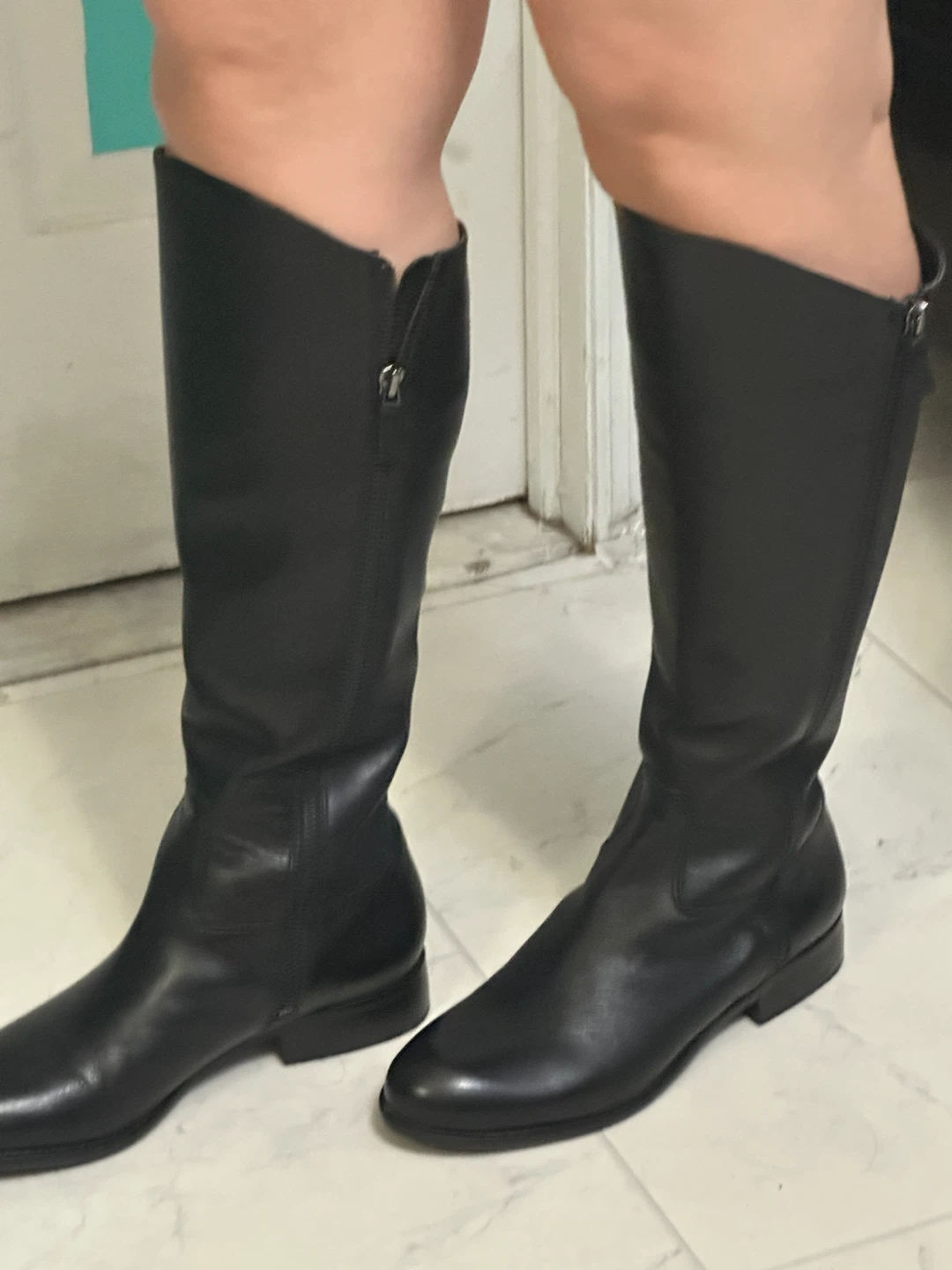 Franco Sarto Black Leather Knee-High Boots - photo 5