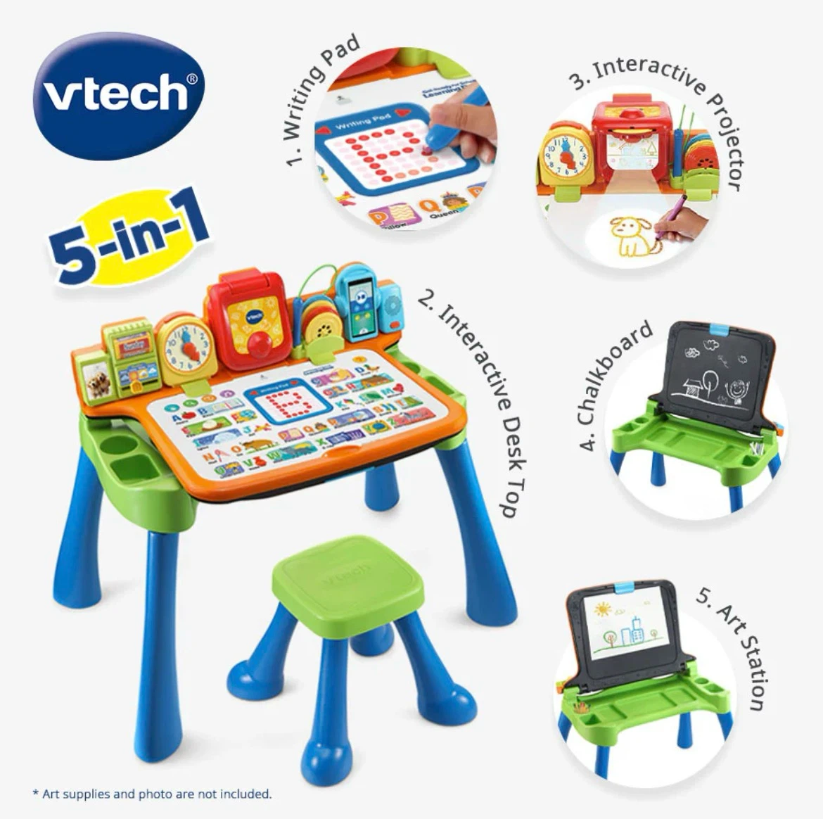VTech 5-in-1 Learning Desk with Stool