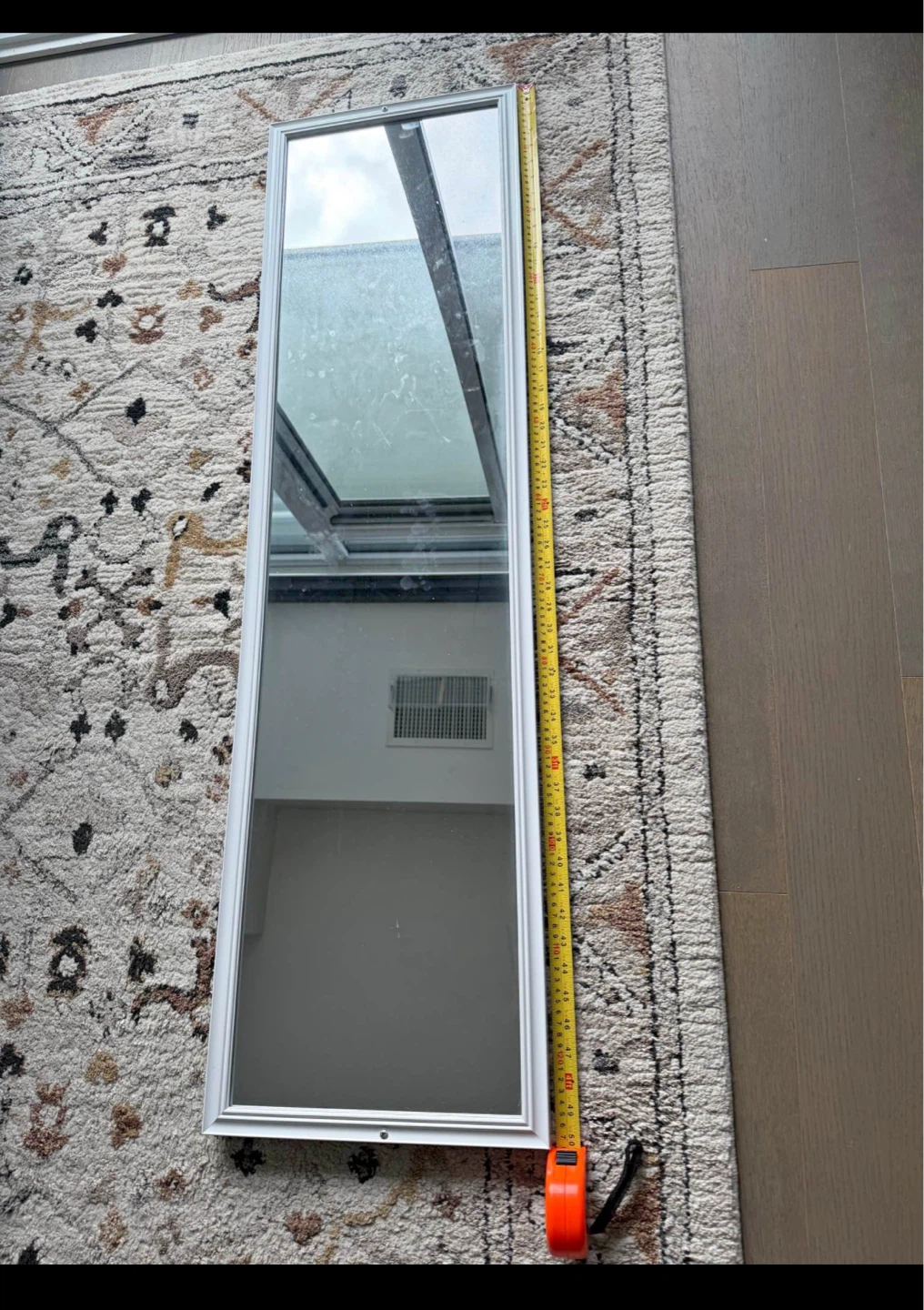 White Framed Full Length Mirror in good condition