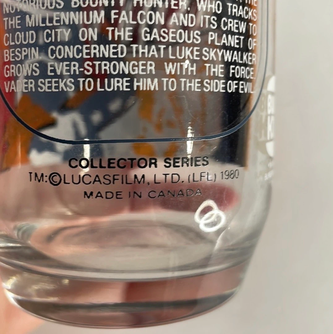 Burger King Star Wars The Empire Strikes Back Glass - photo 3