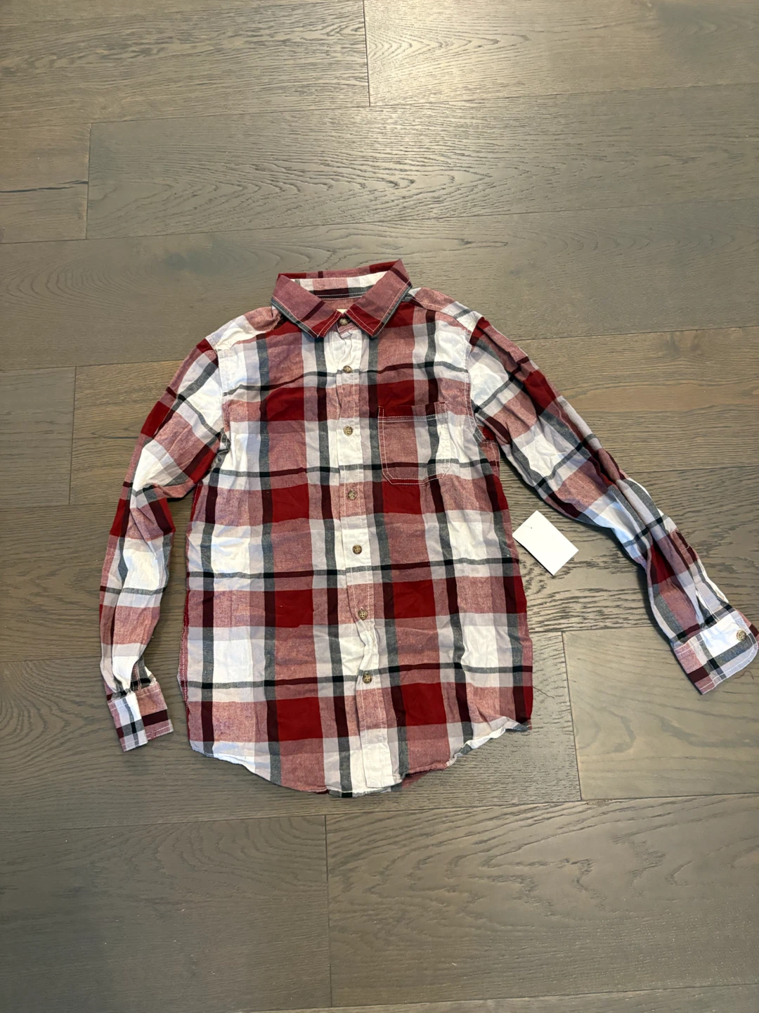 Ruffhewn boys plaid dress shirt sz 10/12 NWT ret $69