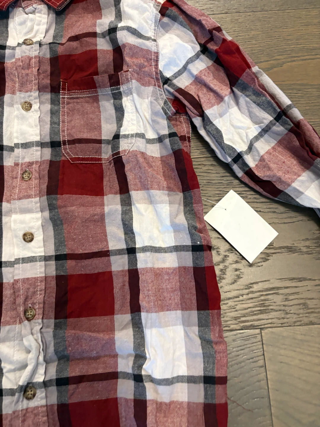 Ruffhewn boys plaid dress shirt sz 10/12 NWT ret $69 - photo 3