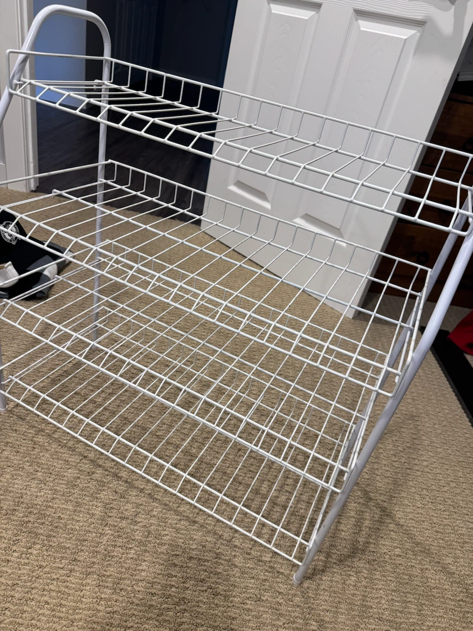 White Wire Shoe Rack
