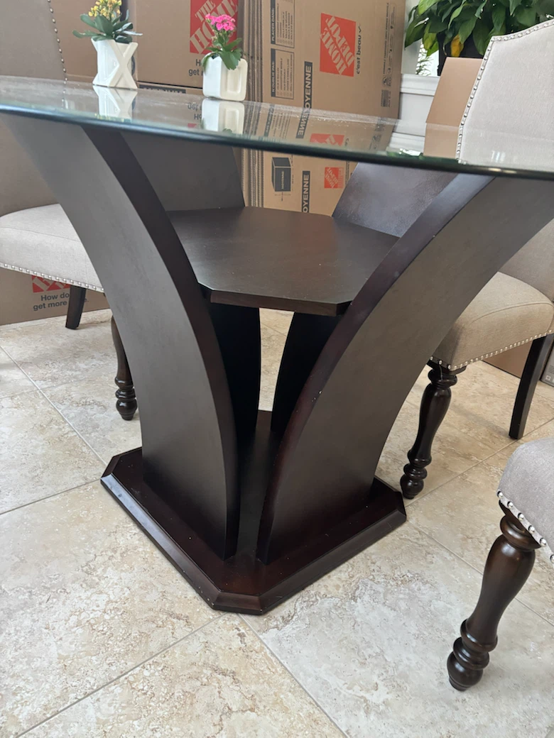 Glass Table and Chairs
