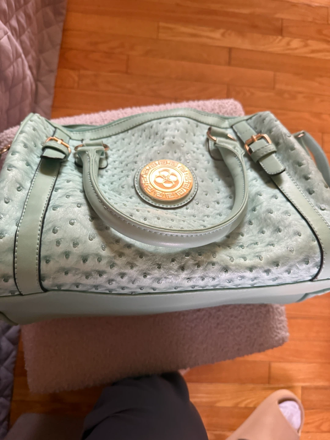 Mint Green Textured Handbag - photo 2