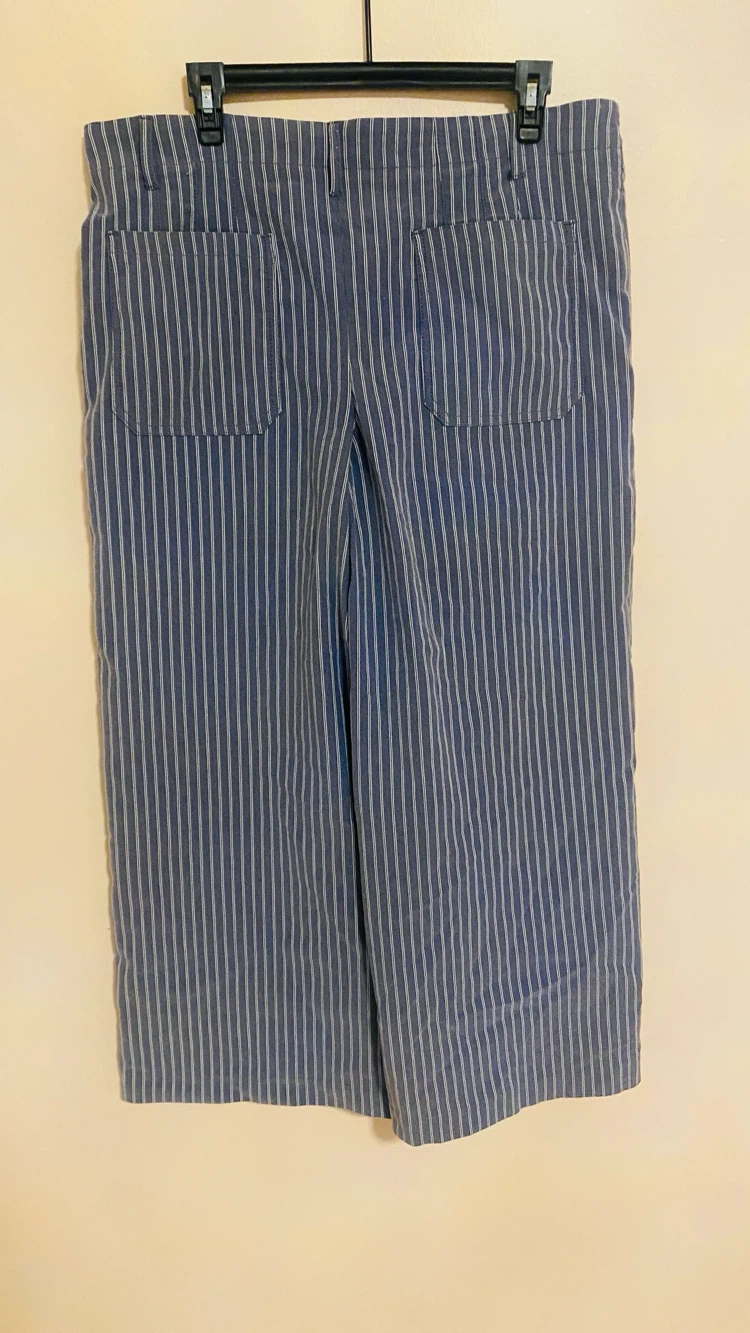 Jules and Leopold wide leg stripe crop pants - photo 2