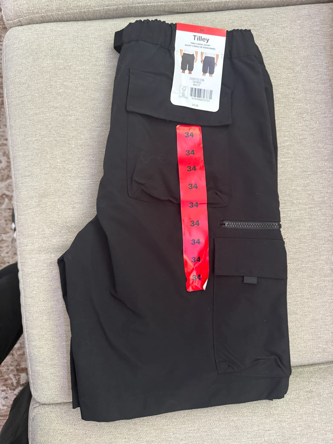 New Tilley Trek Cargo Shorts Size 34 Black & Olive – $20 Each - photo 3