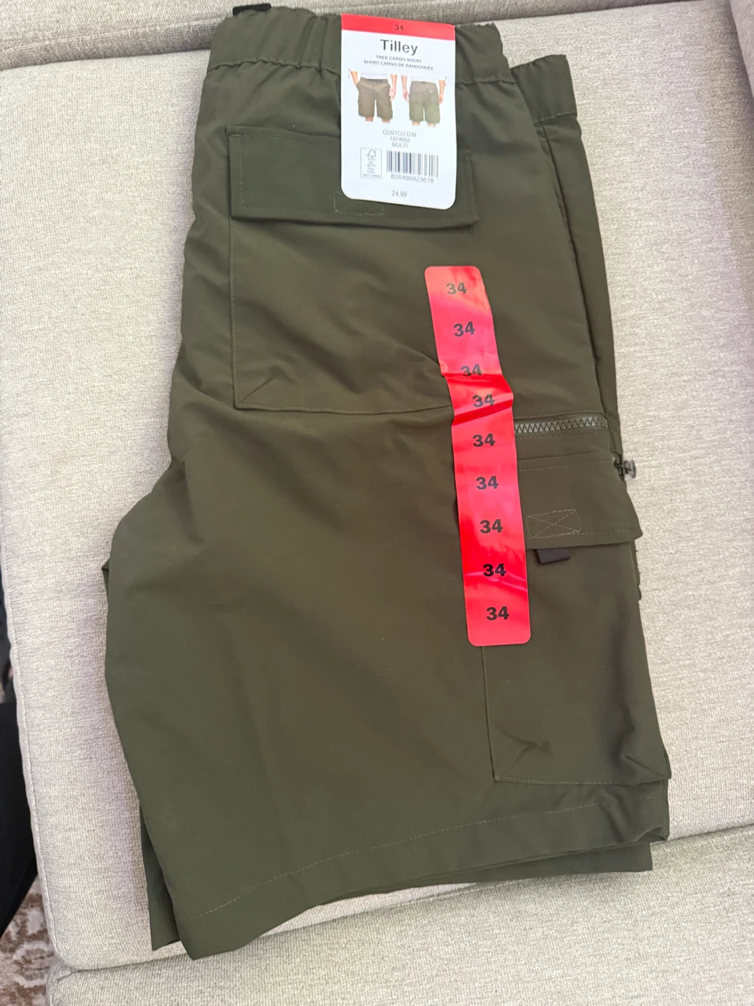New Tilley Trek Cargo Shorts Size 34 Black & Olive – $20 Each - photo 4