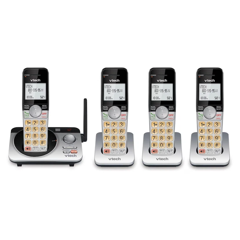 VTech 4 Handset Extended Range DECT 6.0 Cordless Phone