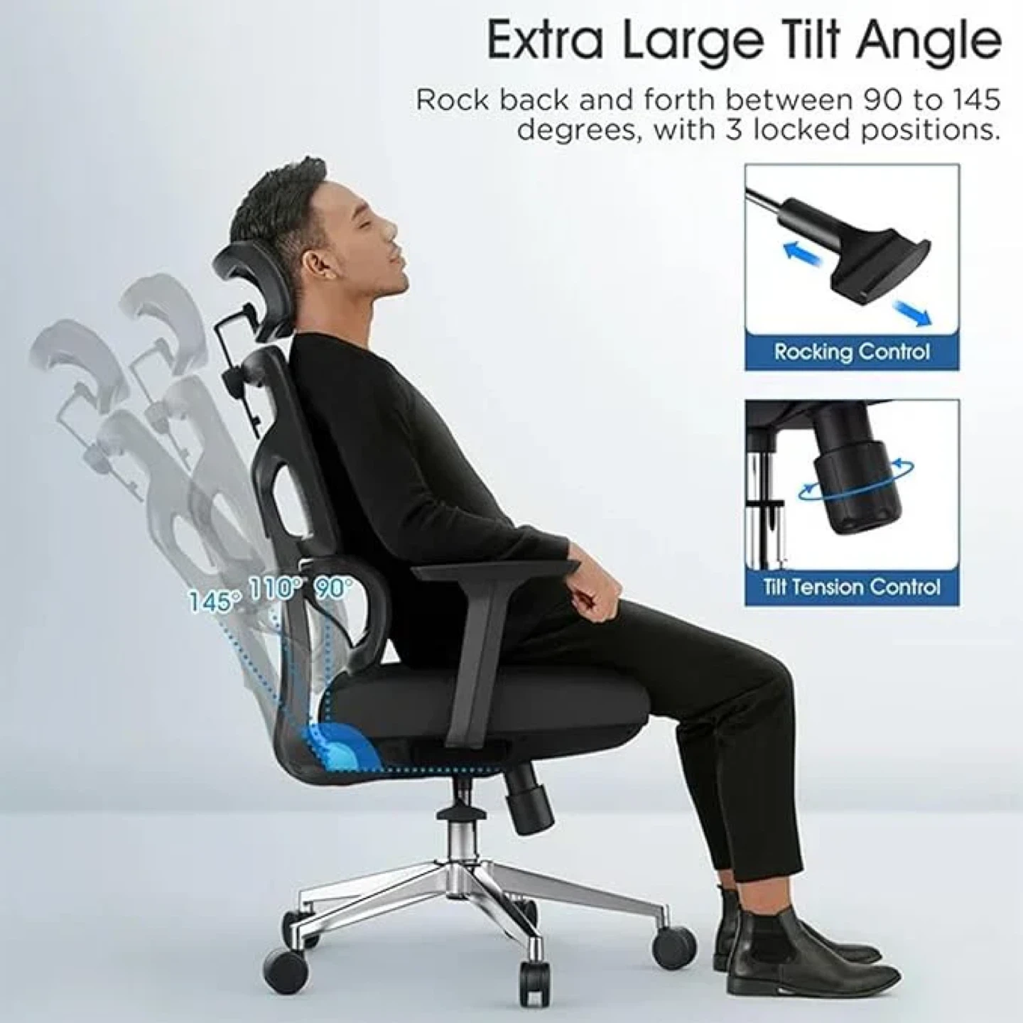 Ergonomic Office Chair with Adjustable Lumbar Support
