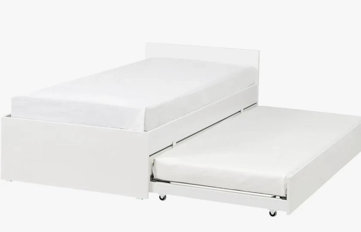 IKEA famous Trundle Bed with two mattresses with storage - photo 5