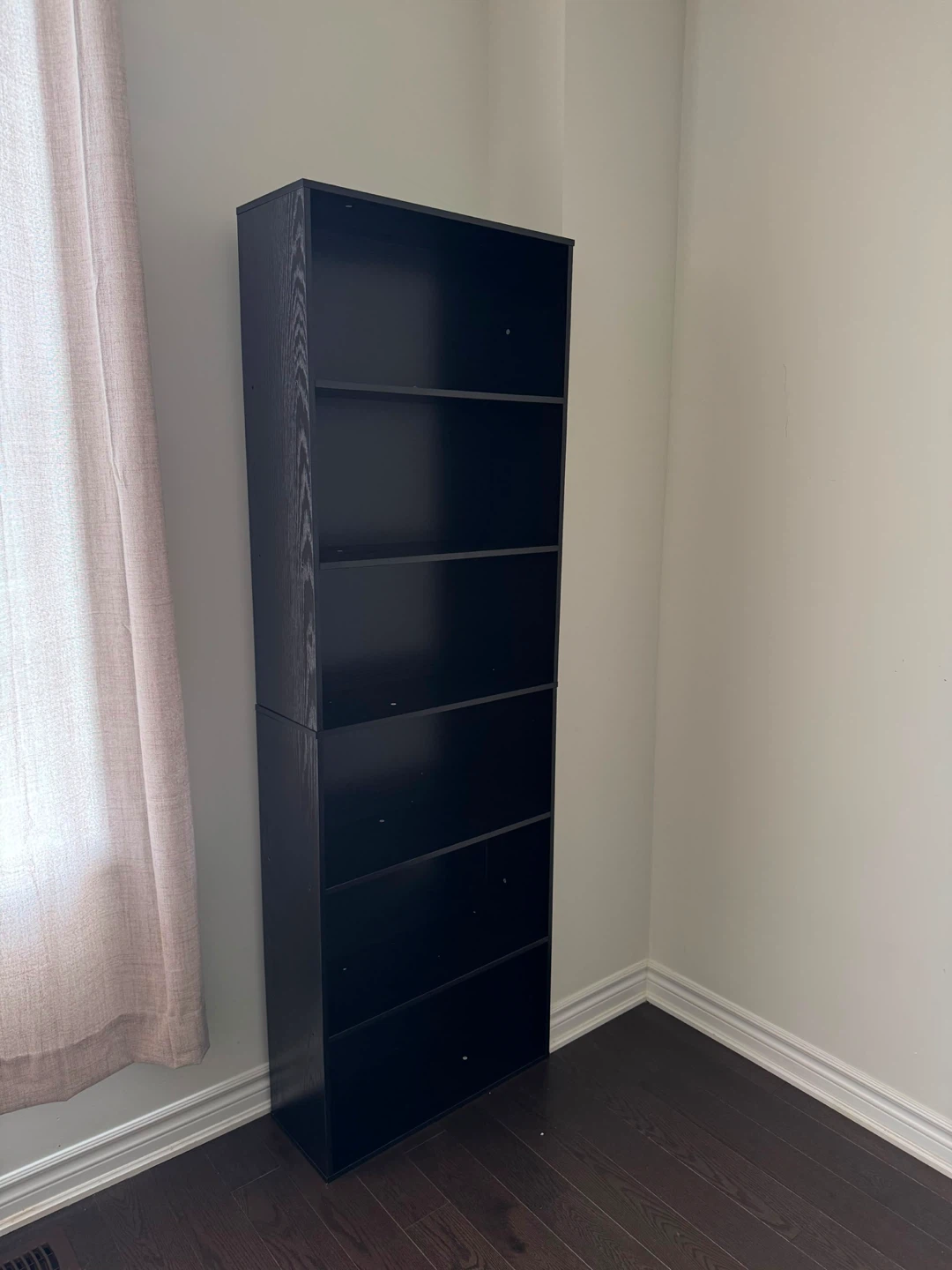 Black 6-Shelf Bookcase
