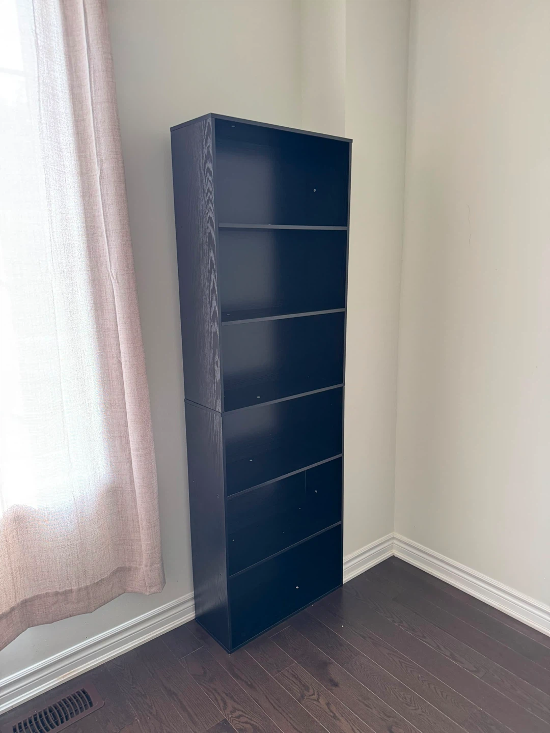 Black 6-Shelf Bookcase - photo 2