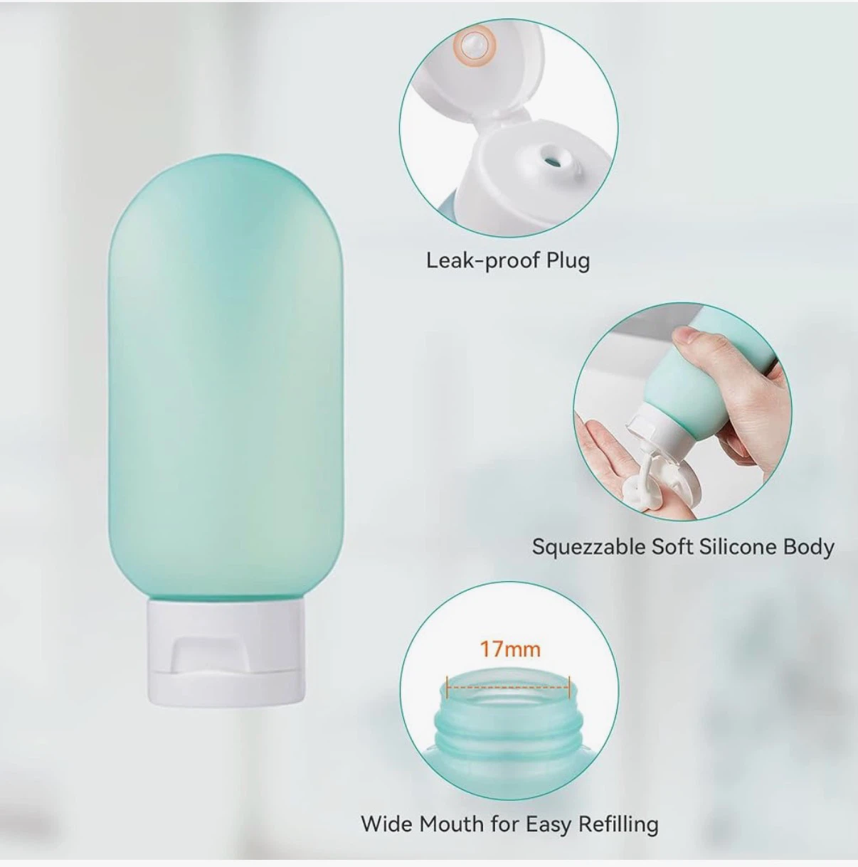 New 11 pcs Travel Bottles Set for Shampoos, Conditioner, etc - photo 3