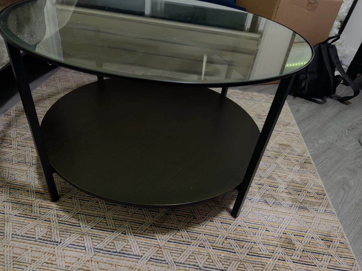Round glass table