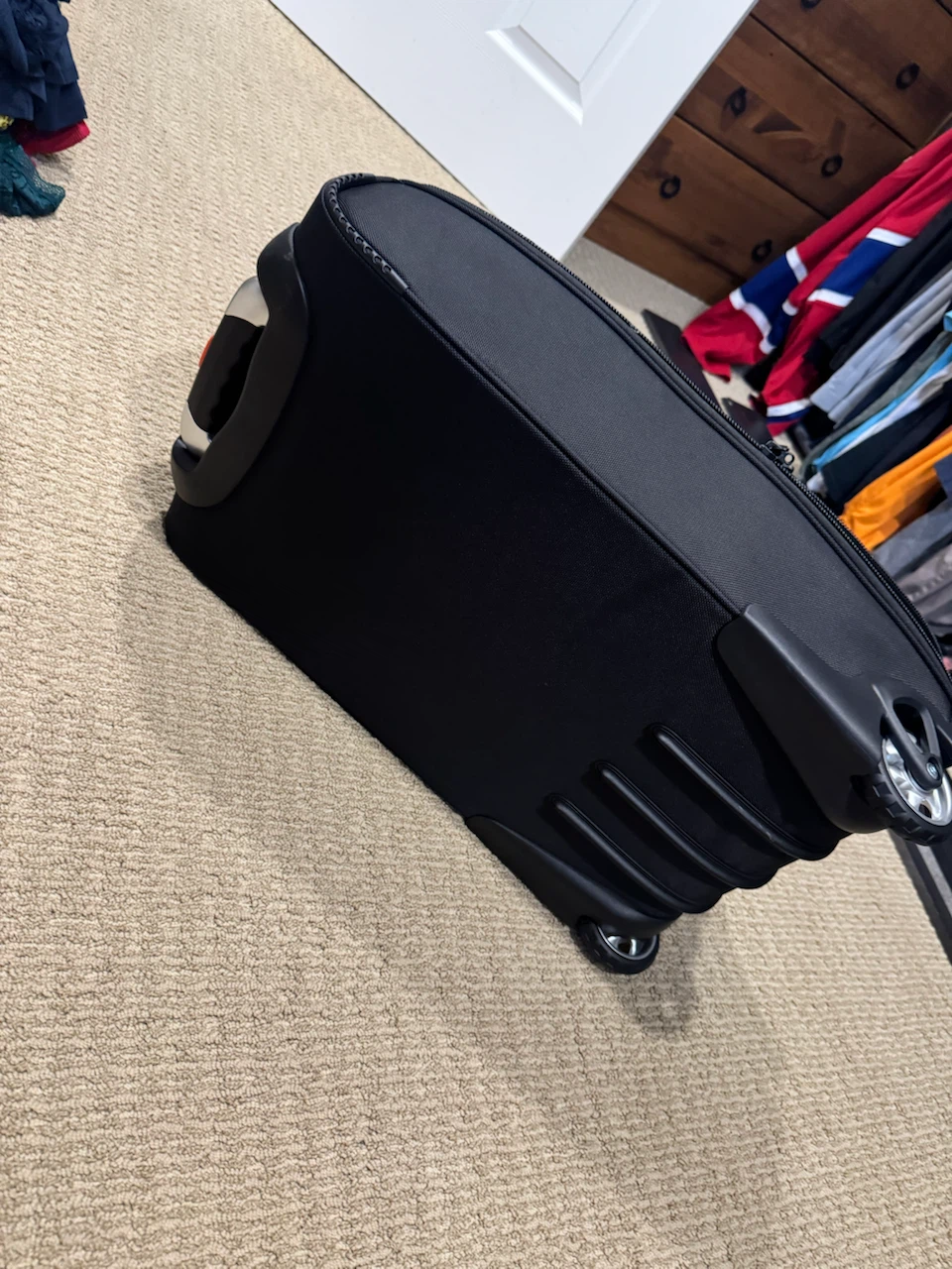 BRAND NEW! Black Rolling Duffle Bag carry on luggage - photo 3