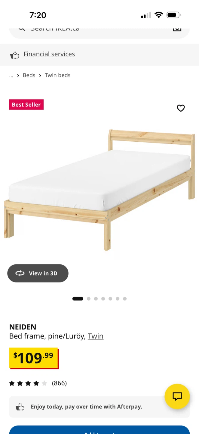 IKEA NEIDEN Bed Frame - Twin