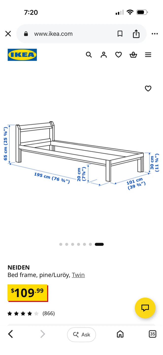 IKEA NEIDEN Bed Frame - Twin - photo 4