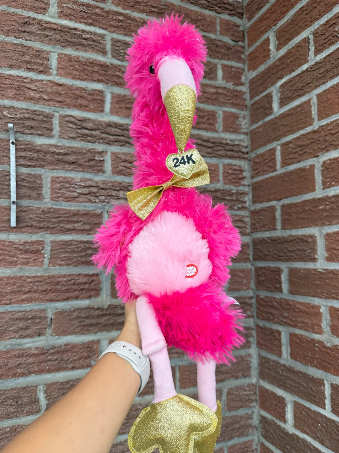 Pink Flamingo Plush Toy with music