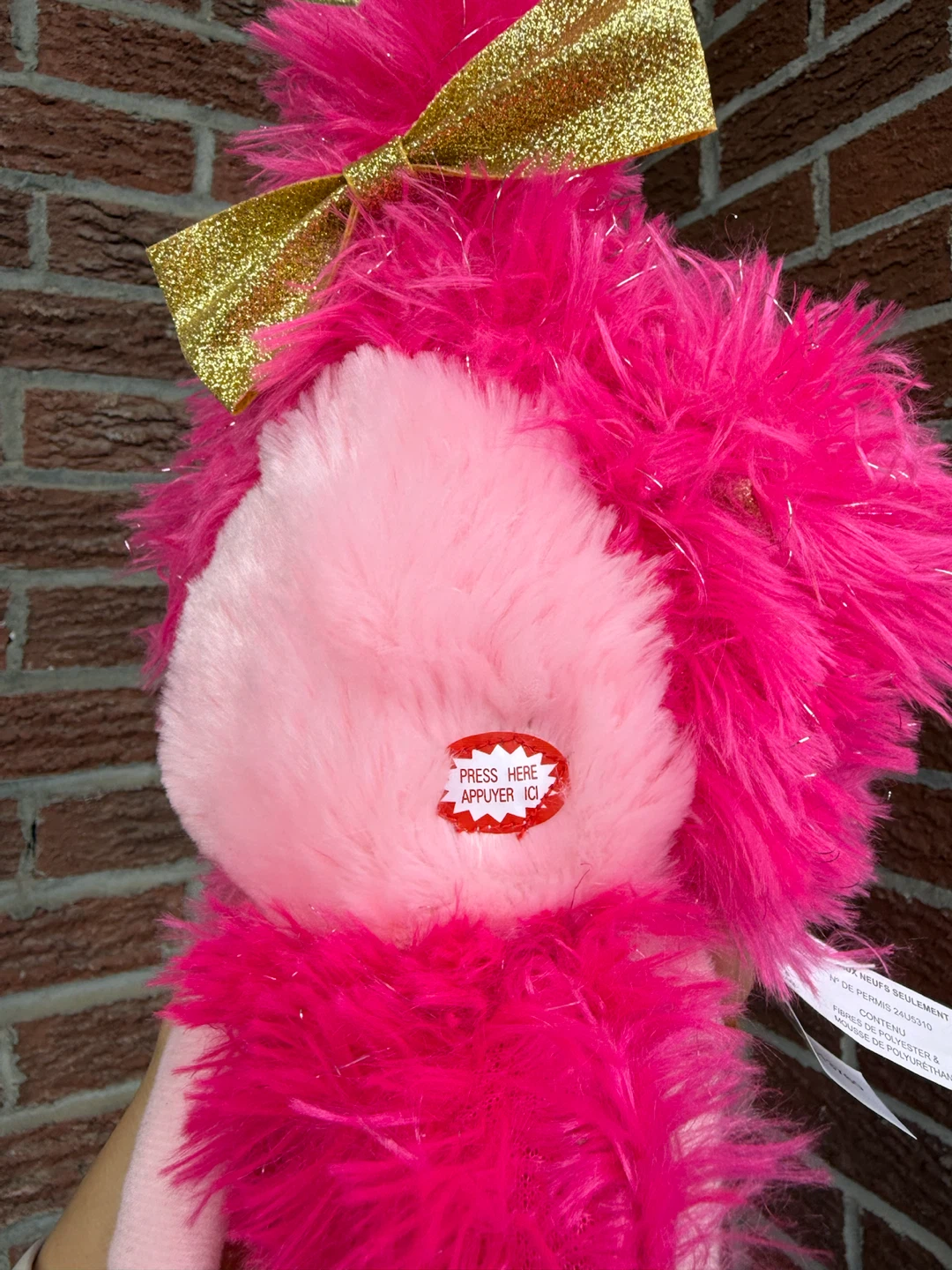 Pink Flamingo Plush Toy with music - photo 2