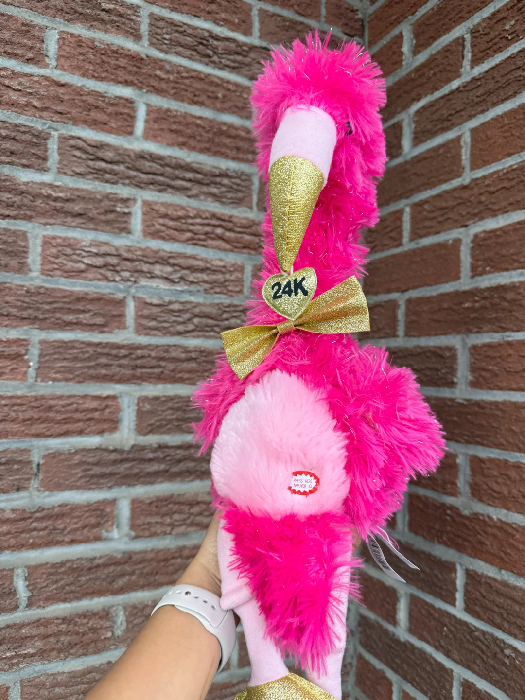 Pink Flamingo Plush Toy with music - photo 4