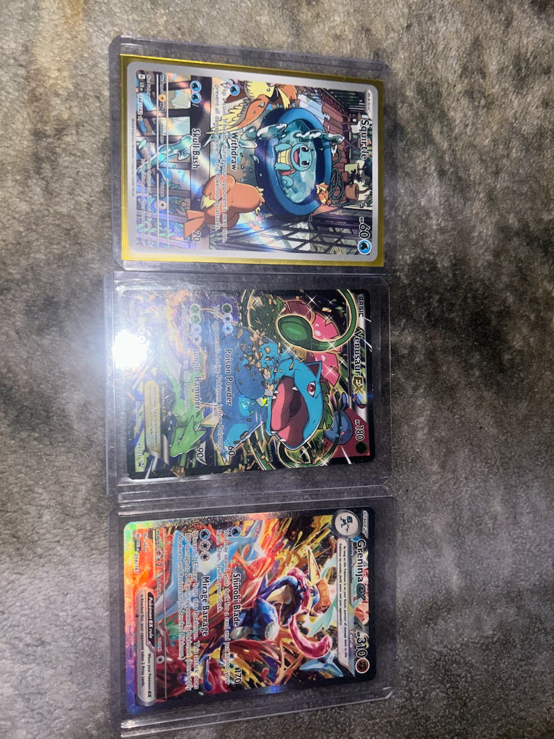 Pokemon cards squirtle,venasaur ex, greninja ex. - photo 2
