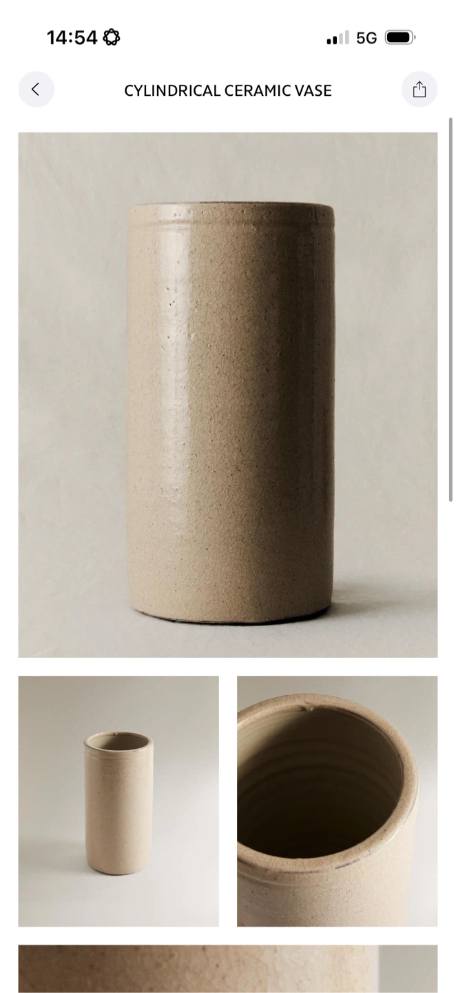 Cylindrical Ceramic Vase - photo 2