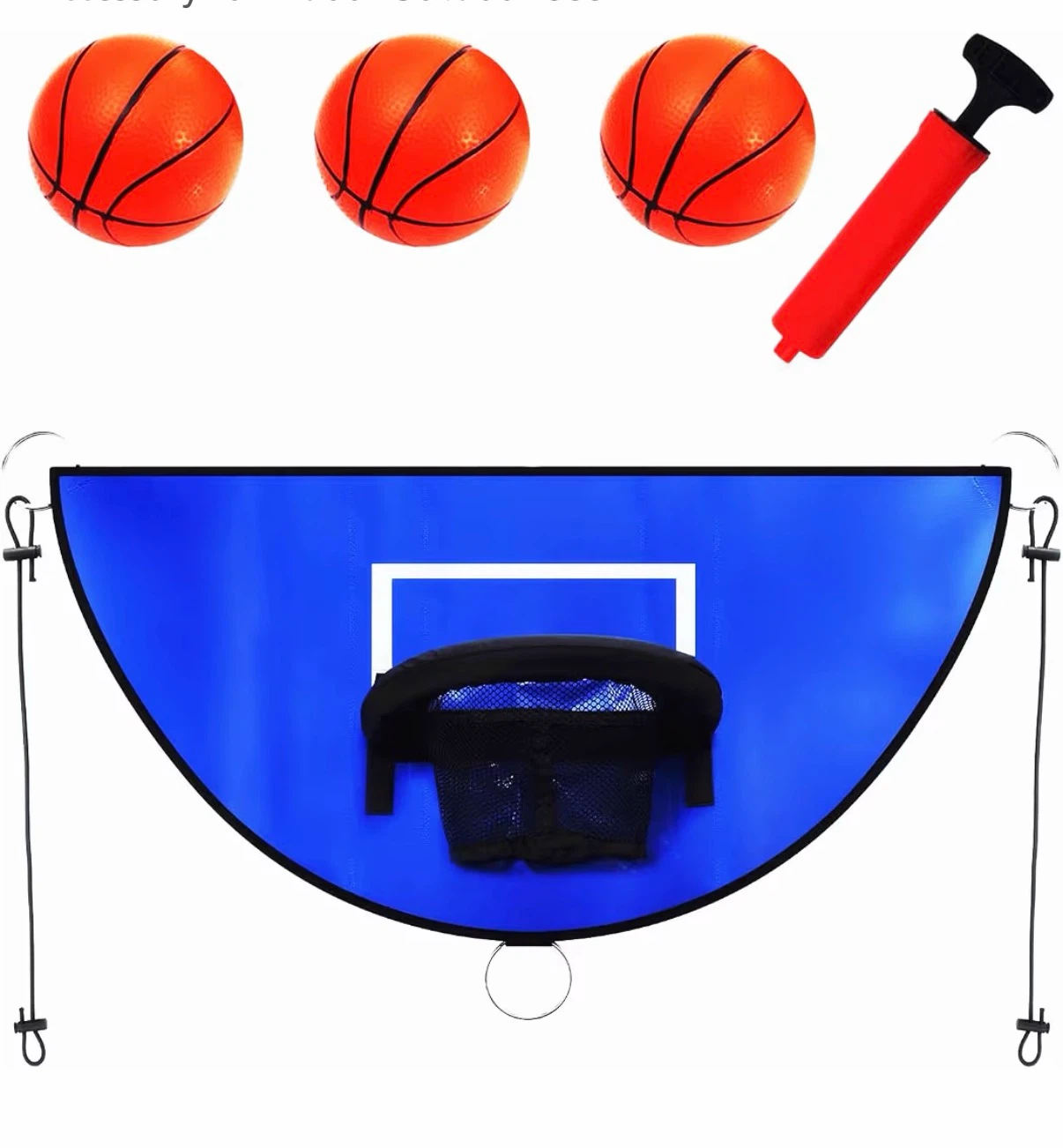 New Trampoline Basketball Hoop with 3 Mini Basketballs and Pump
