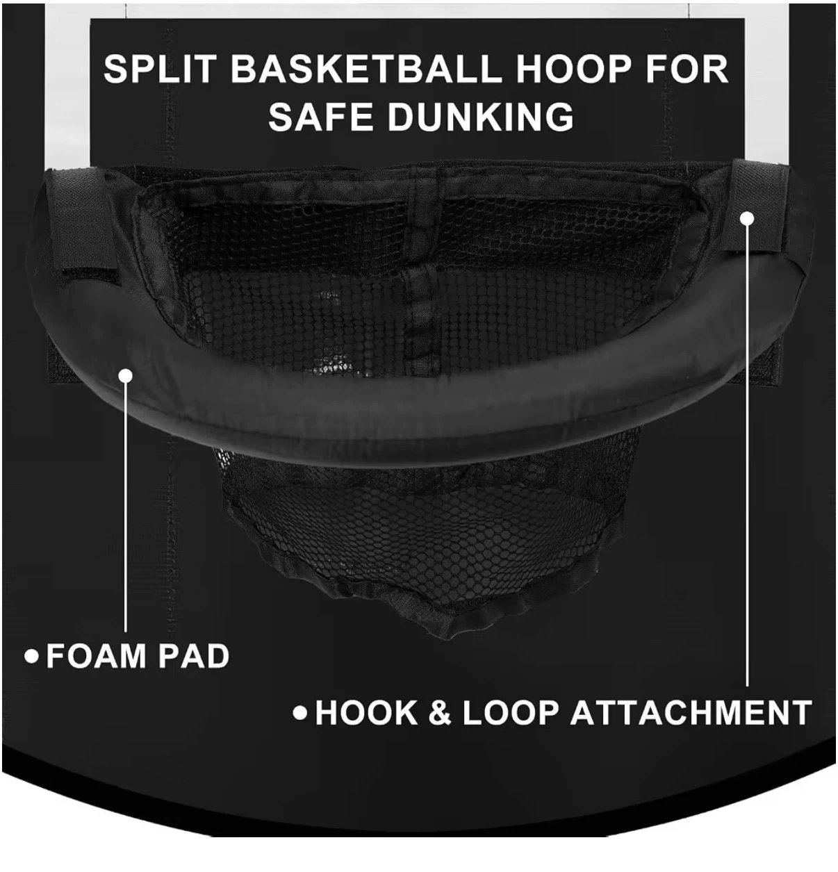 New Trampoline Basketball Hoop with 3 Mini Basketballs and Pump - photo 4