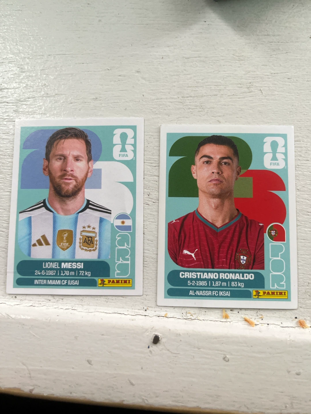 Panini FIFA Stickers - Lionel Messi & Cristiano Ronaldo