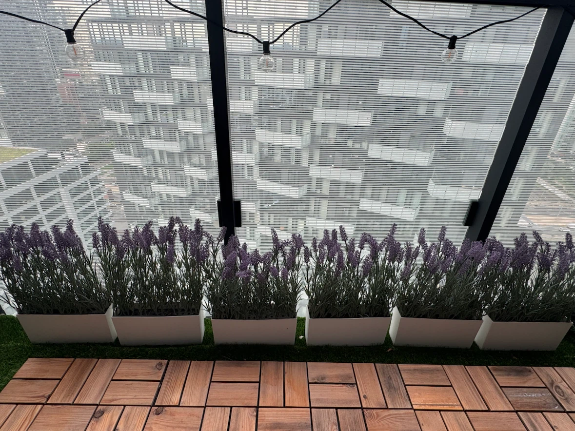 Artificial Lavender Plant in White Planter - photo 2