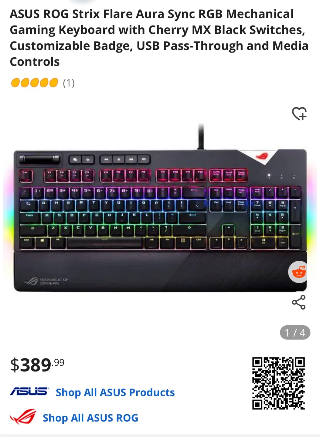 ASUS ROG Strix Flare RGB Mechanical Gaming Keyboard - photo 2