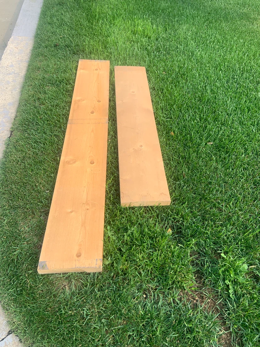 Two wooden planks