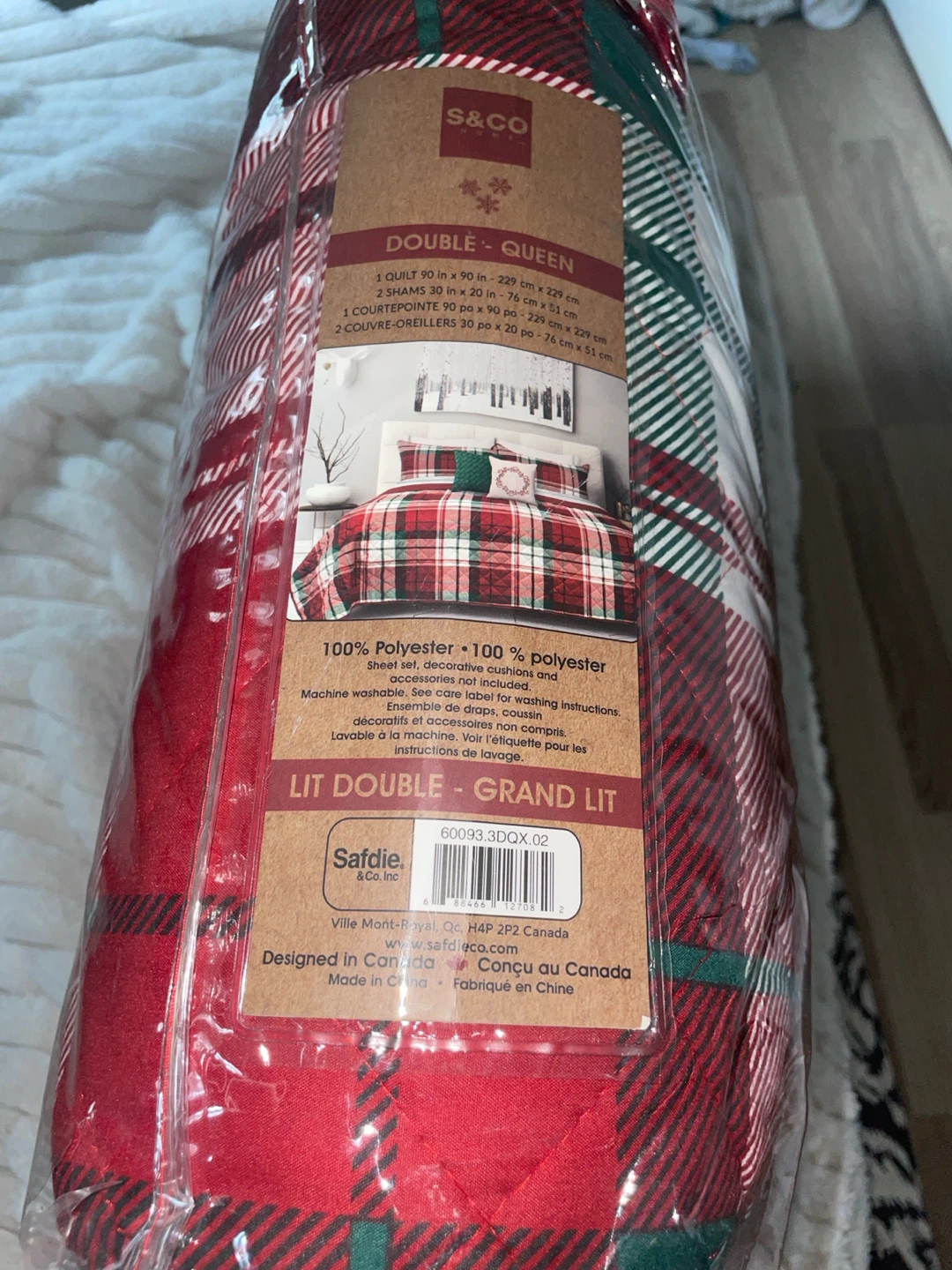 S&Co 3 Piece Reversible Printed Quilt Set