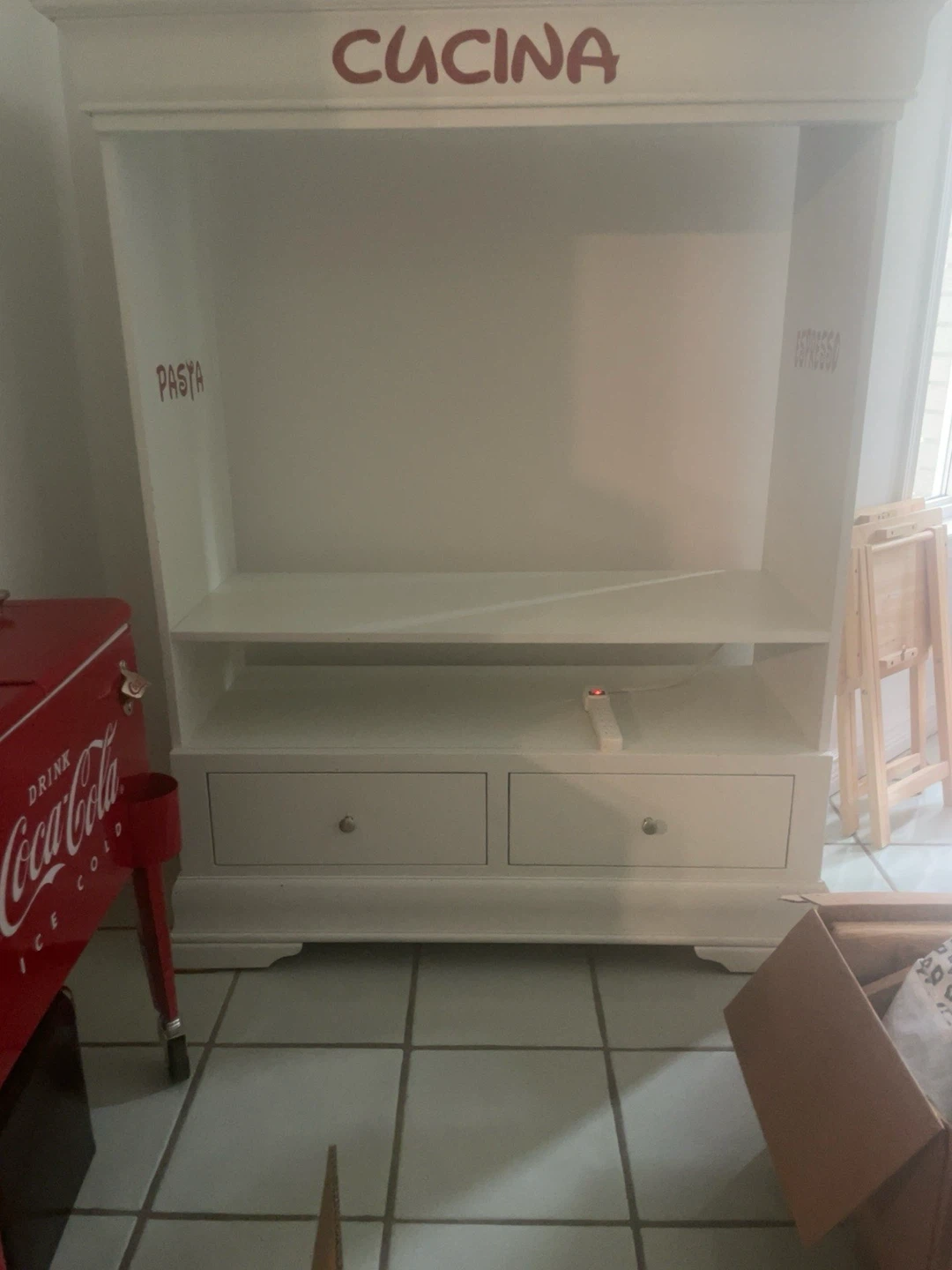 Coffee bar hutch