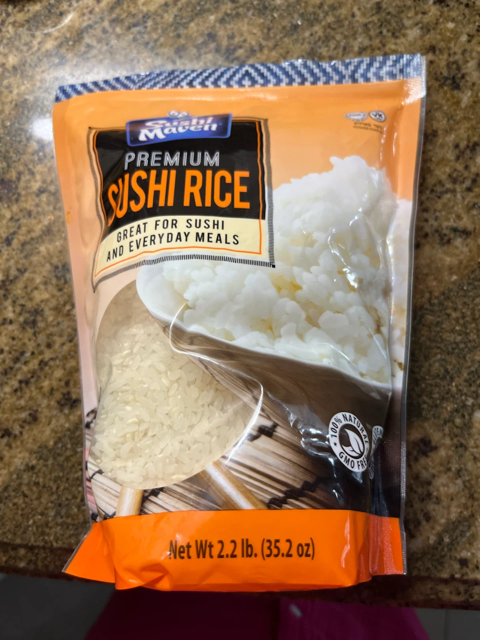 Opened Bag Sushi Rice