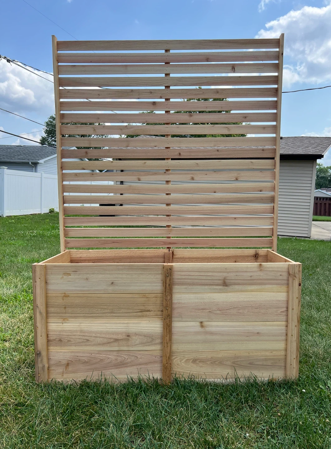 6-Foot privacy screen Handmade Premium Cedar Planter Box