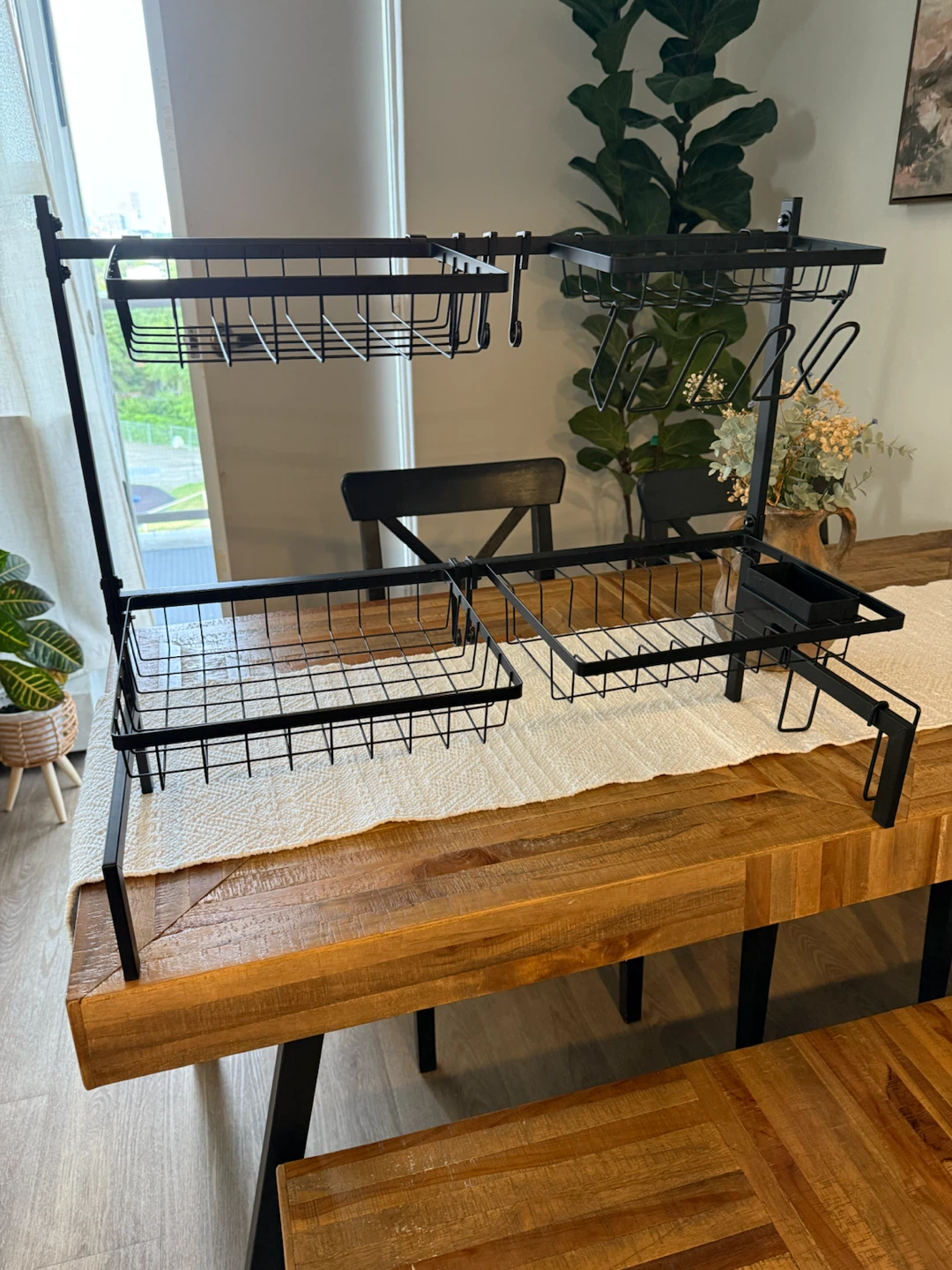 Black Metal Over-the-Sink Dish Drying Rack - photo 2