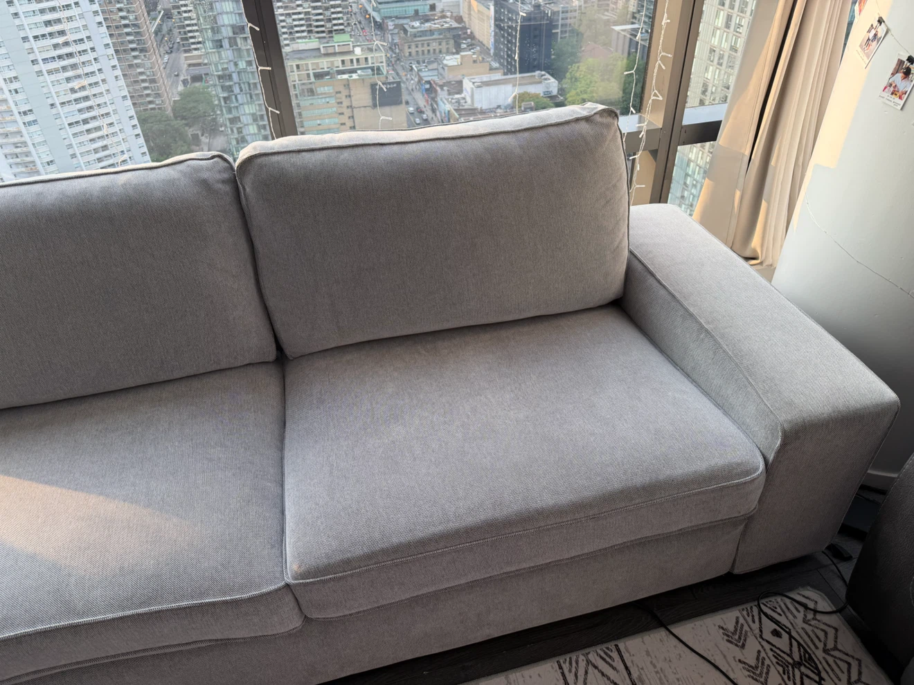 Ikea Kivik - Light Grey (Pet free/Smoke Free), Used Moderately - photo 2