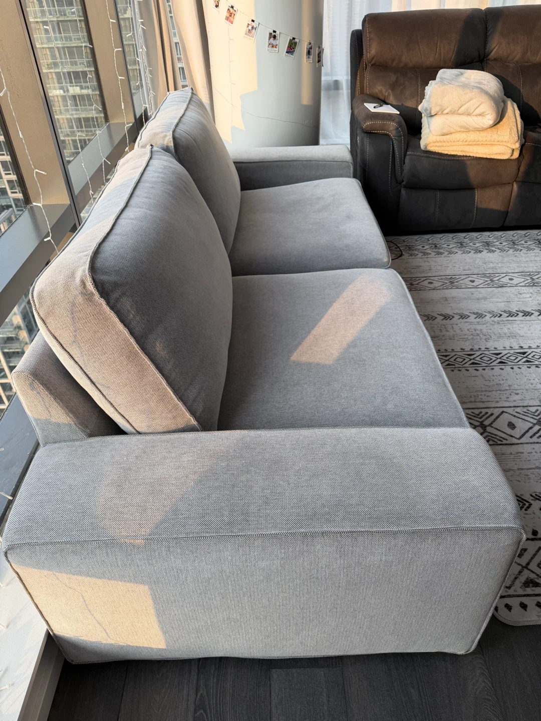 Ikea Kivik - Light Grey (Pet free/Smoke Free), Used Moderately - photo 3