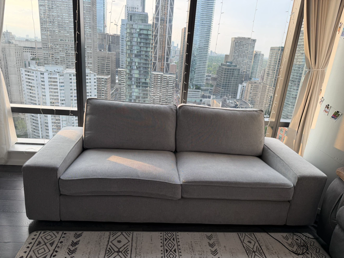Ikea Kivik - Light Grey (Pet free/Smoke Free), Used Moderately