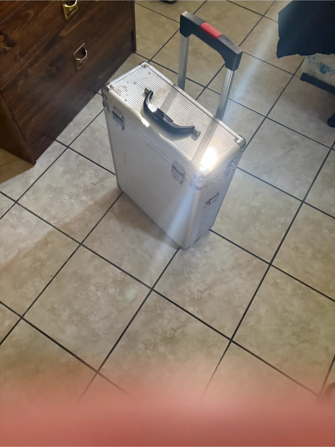 Silver Rolling Briefcase/Carry-On Case